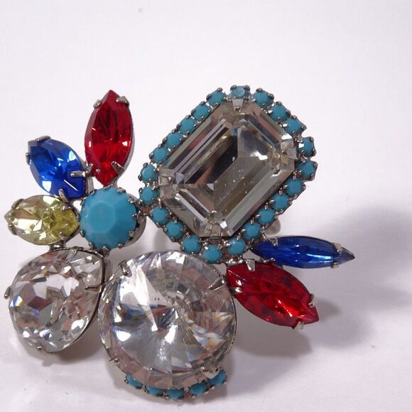 Joomi Lim Large Pretty Bijoux Ring Crystal Bead Cocktail Ring NWOT 188 Sz 7 - Picture 9 of 9